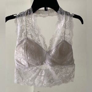 BeWicked White Lace Bra Halter Tops Dance Costume Piece